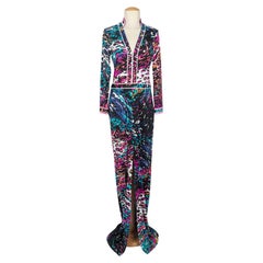 Leonard long dress animal print