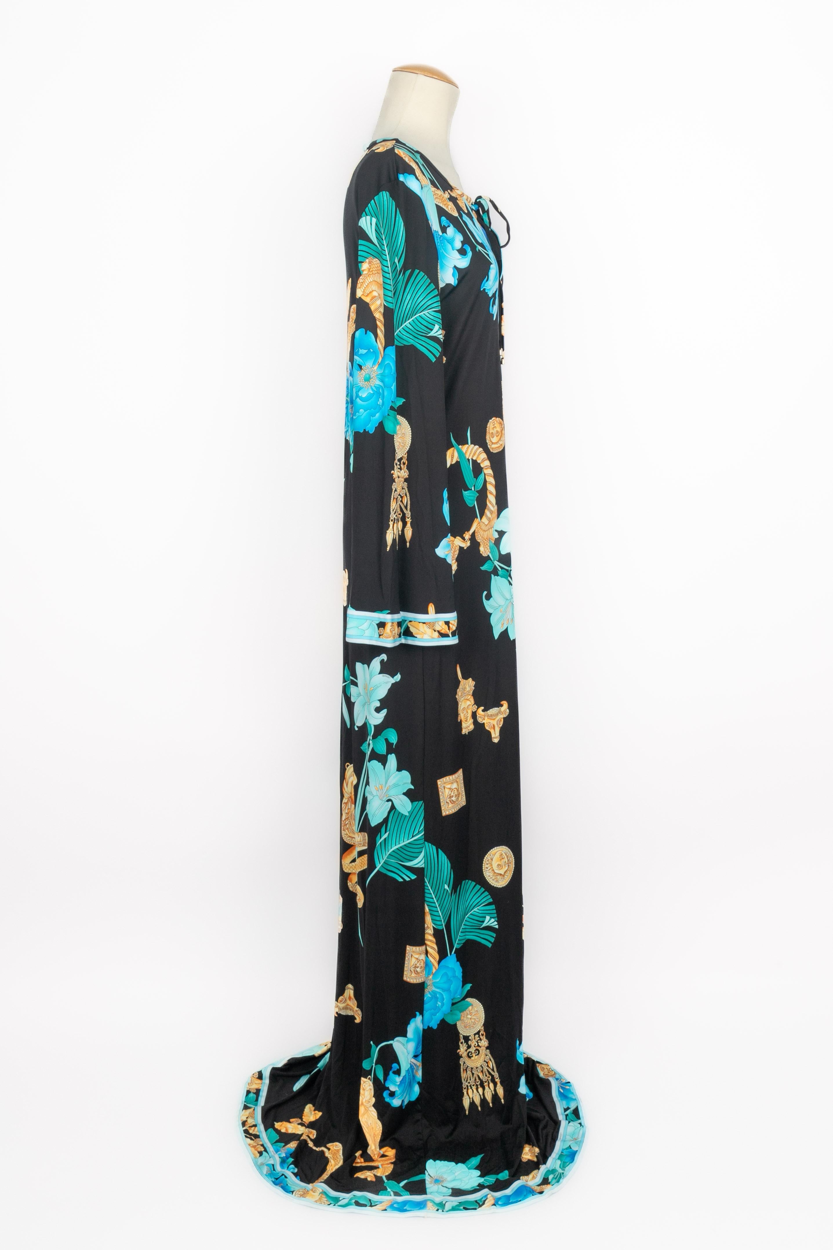 Leonard long dress In Excellent Condition For Sale In SAINT-OUEN-SUR-SEINE, FR