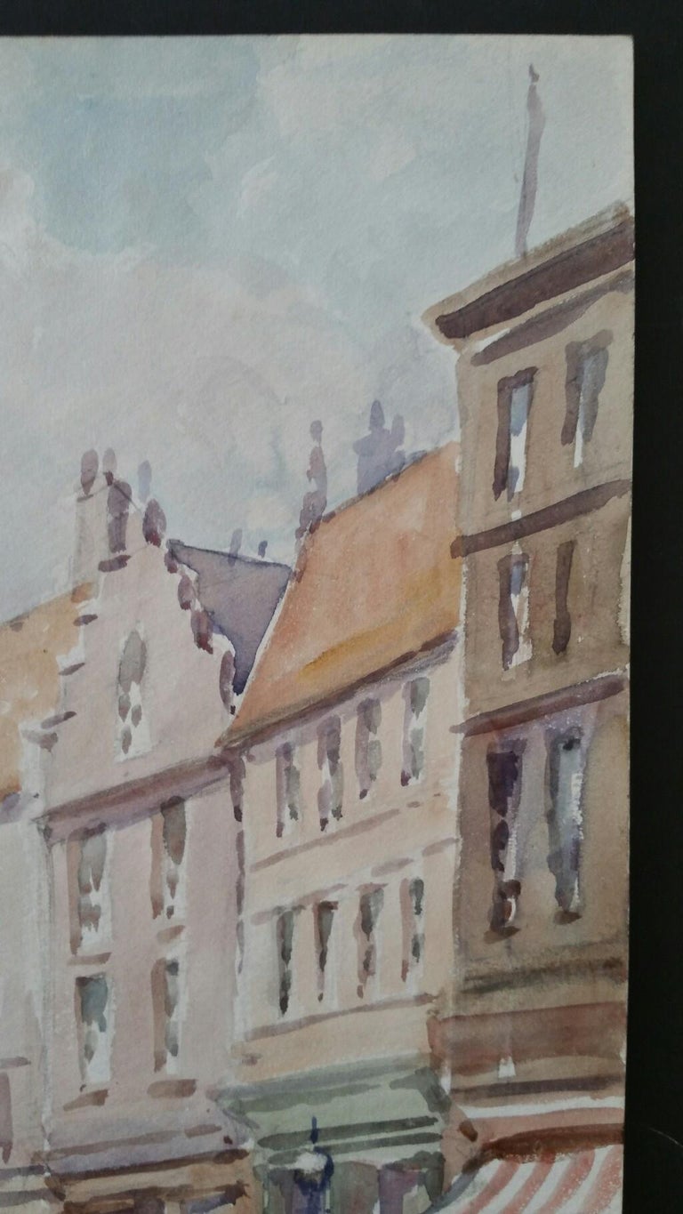 Leonard Machin Rowe Mid 20th Century, Belgium, Bruges, Market Square Monument For Sale at 1stDibs