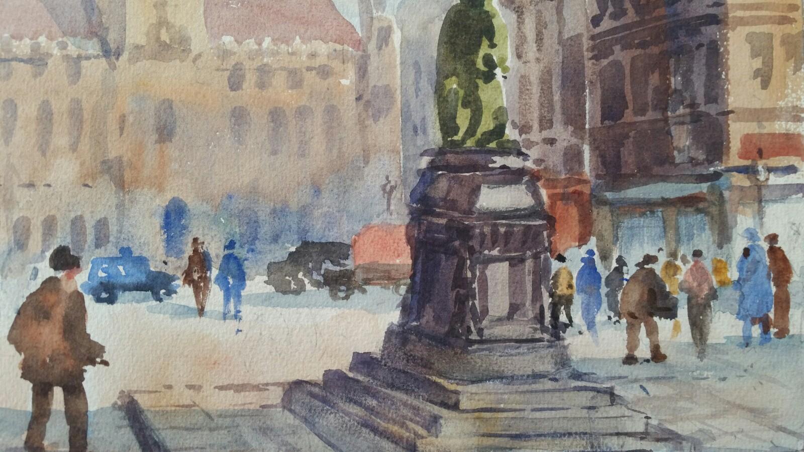 Mid 20th Century, Belgique, Bruges, La Place du Marché en vente 3