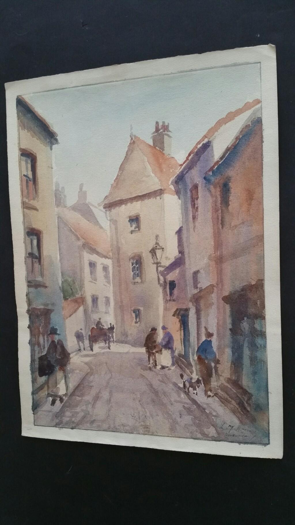 Mid 20th Century, Luxembourg, Old Streets Scene  For Sale 4