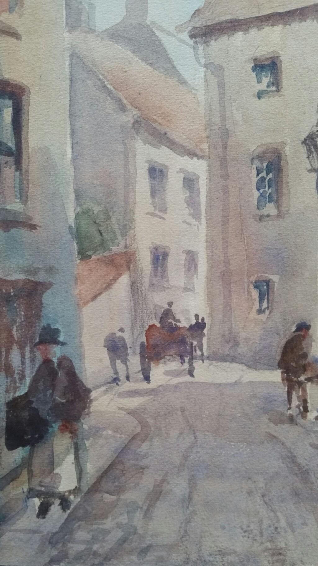 Mid 20th Century, Luxembourg, Old Streets Scene  For Sale 2