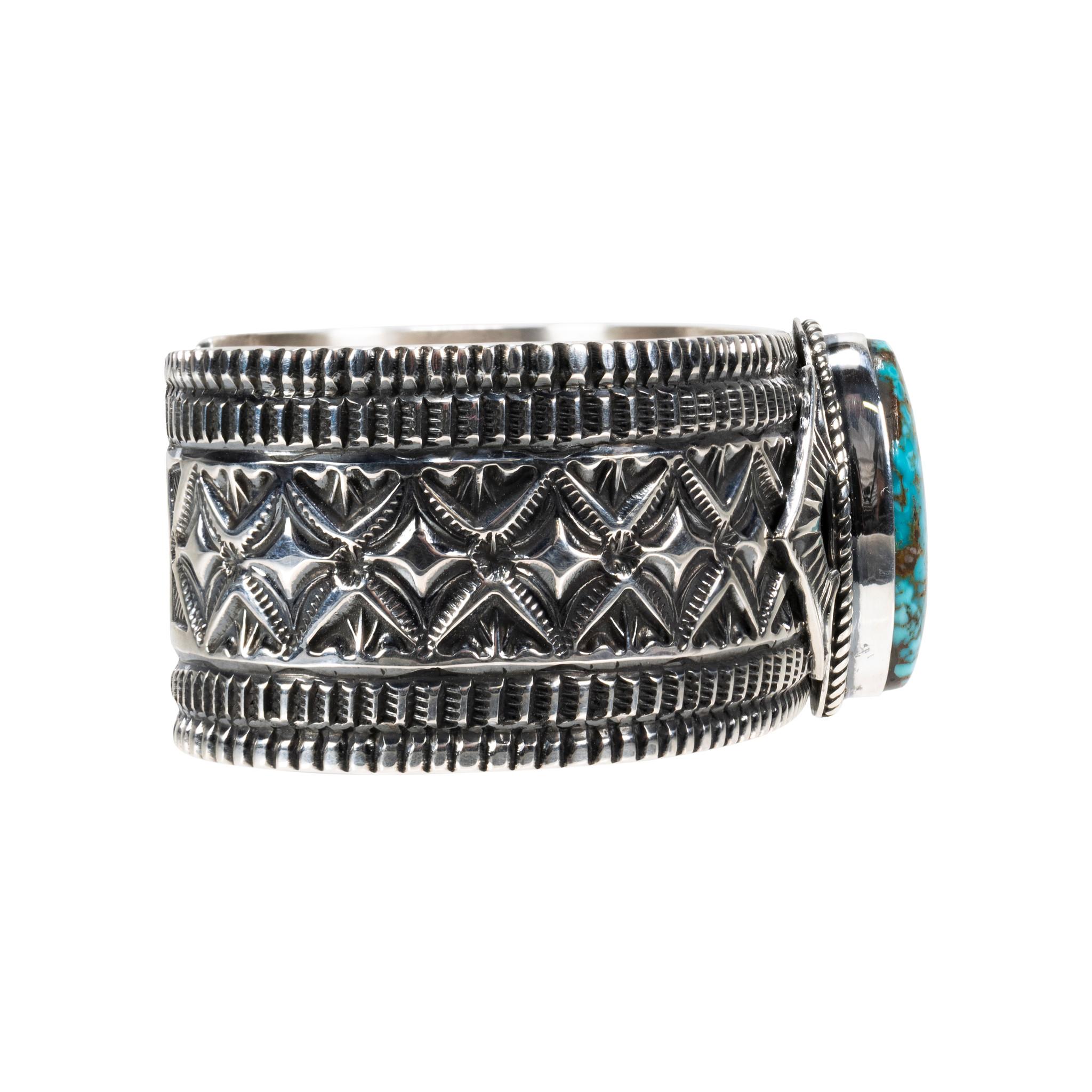 Taglio ovale Bracciale in turchese Leonard Maloney Kingman in vendita