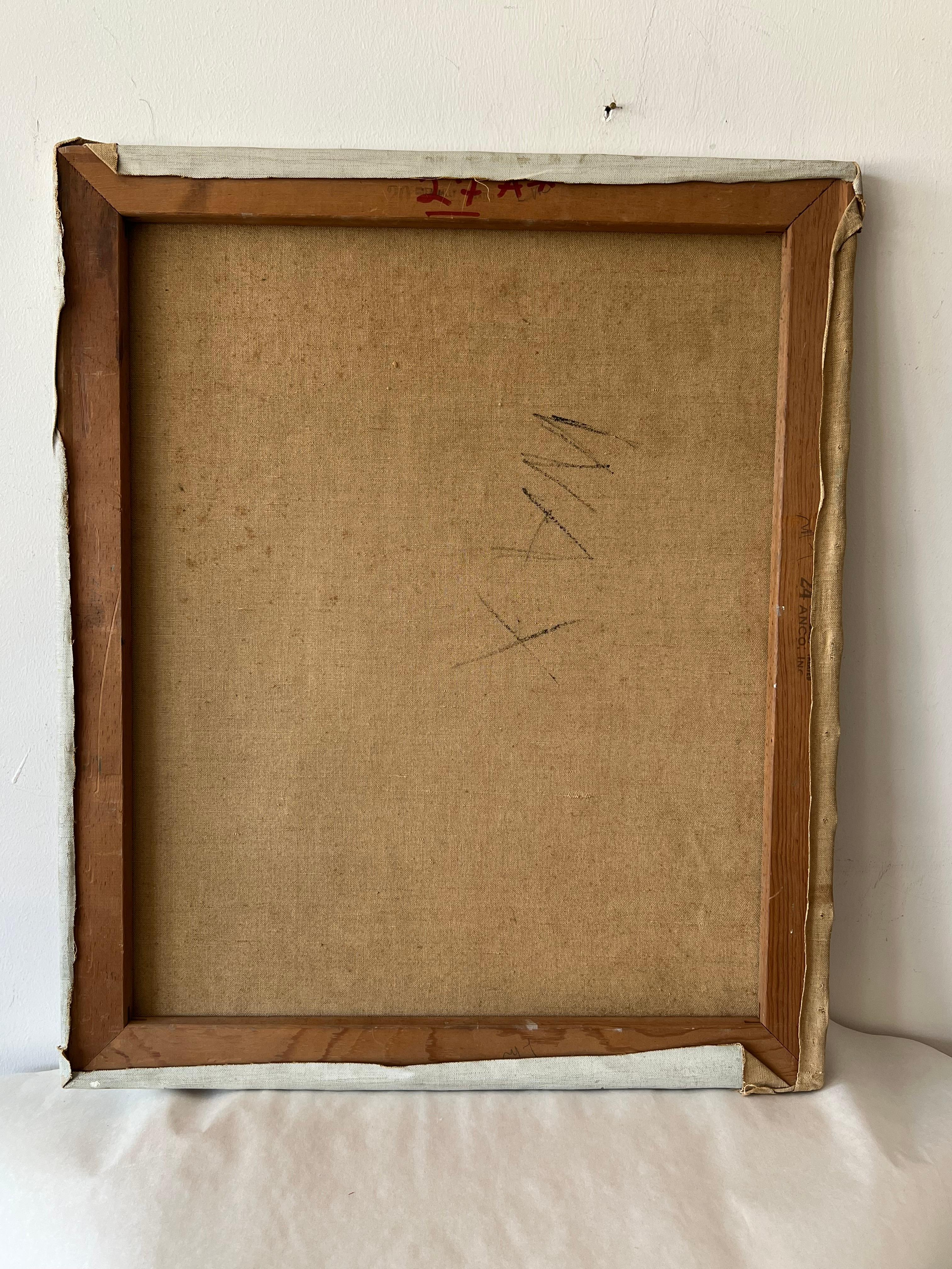 Leonard Maurer Painting Abstract Expressionist, 1958 For Sale 3