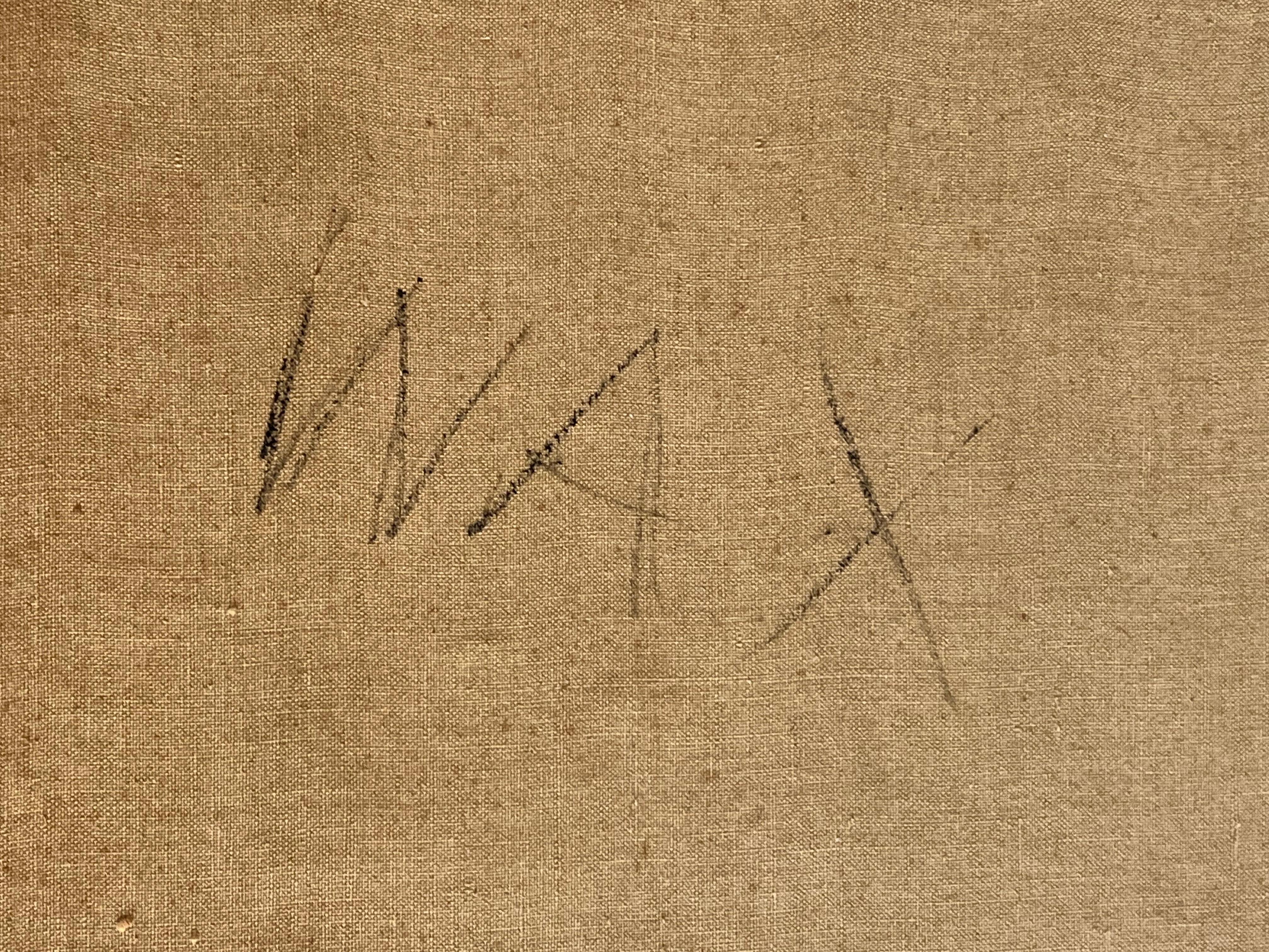 Leonard Maurer Painting Abstract Expressionist, 1958 For Sale 5