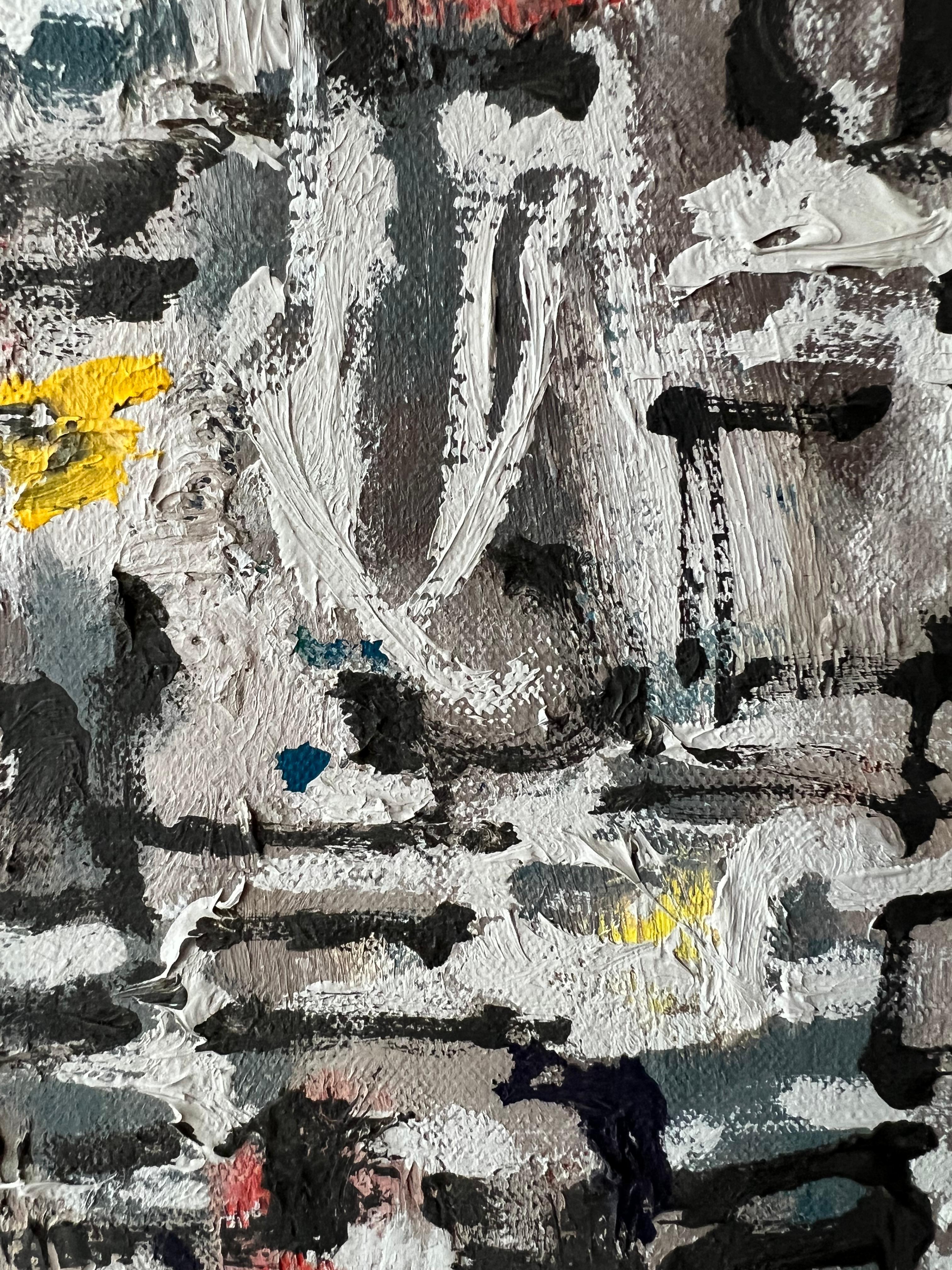 Leonard Maurer Painting Abstract Expressionist, 1958 In Good Condition For Sale In St.Petersburg, FL
