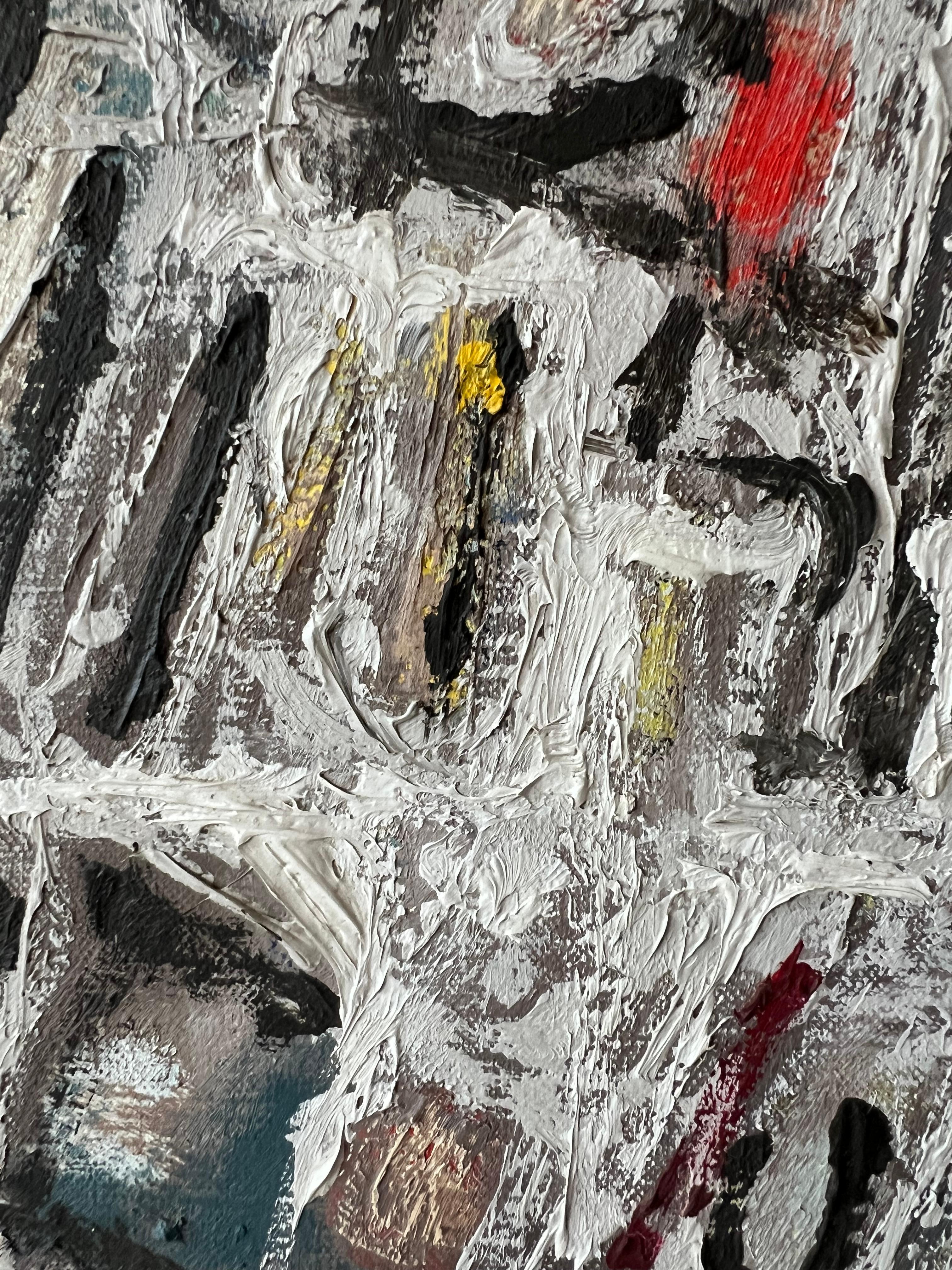 Mid-20th Century Leonard Maurer Painting Abstract Expressionist, 1958 For Sale