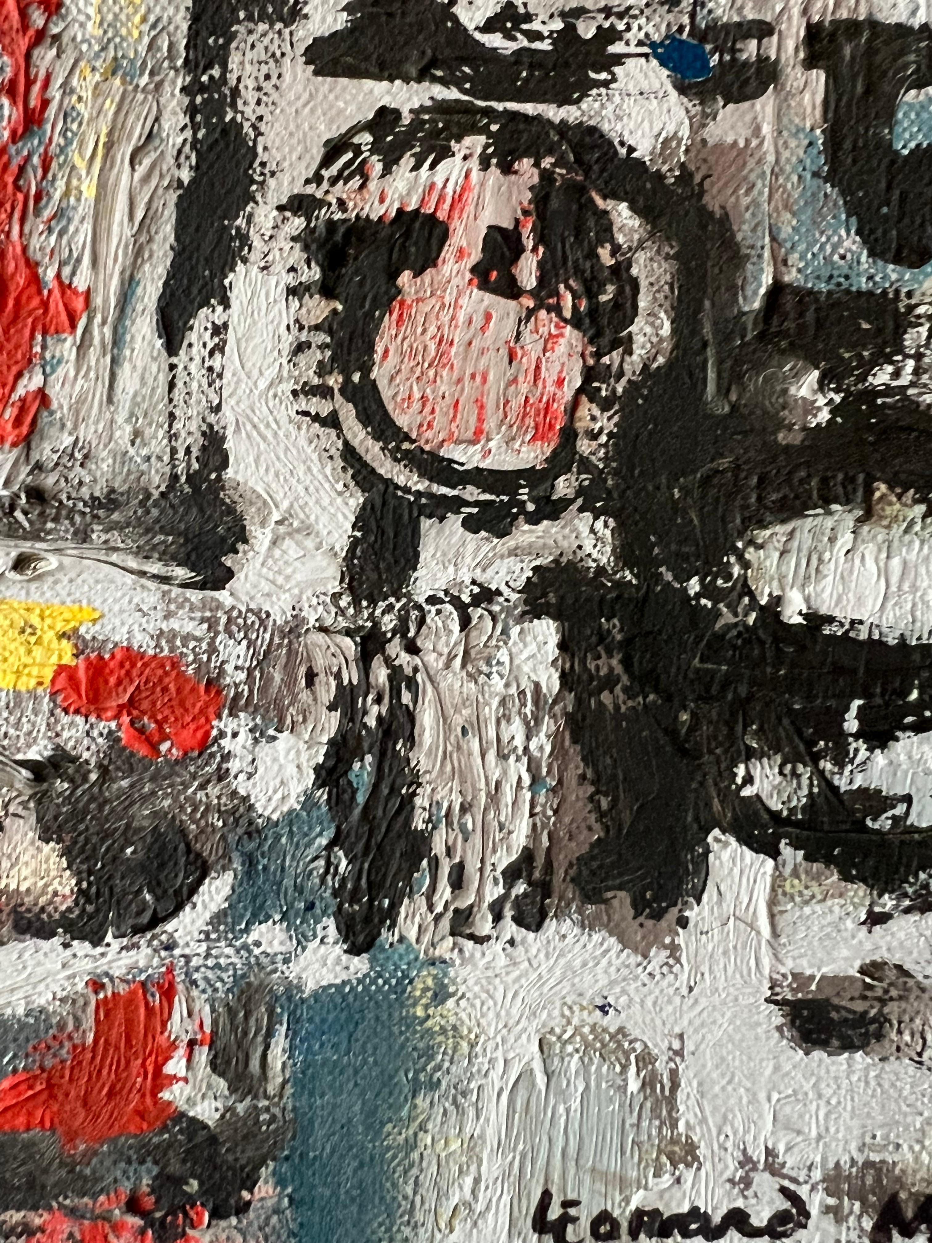 Leonard Maurer Painting Abstract Expressionist, 1958 For Sale 2