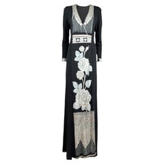 Robe portefeuille longue en jersey imprimé Leonard