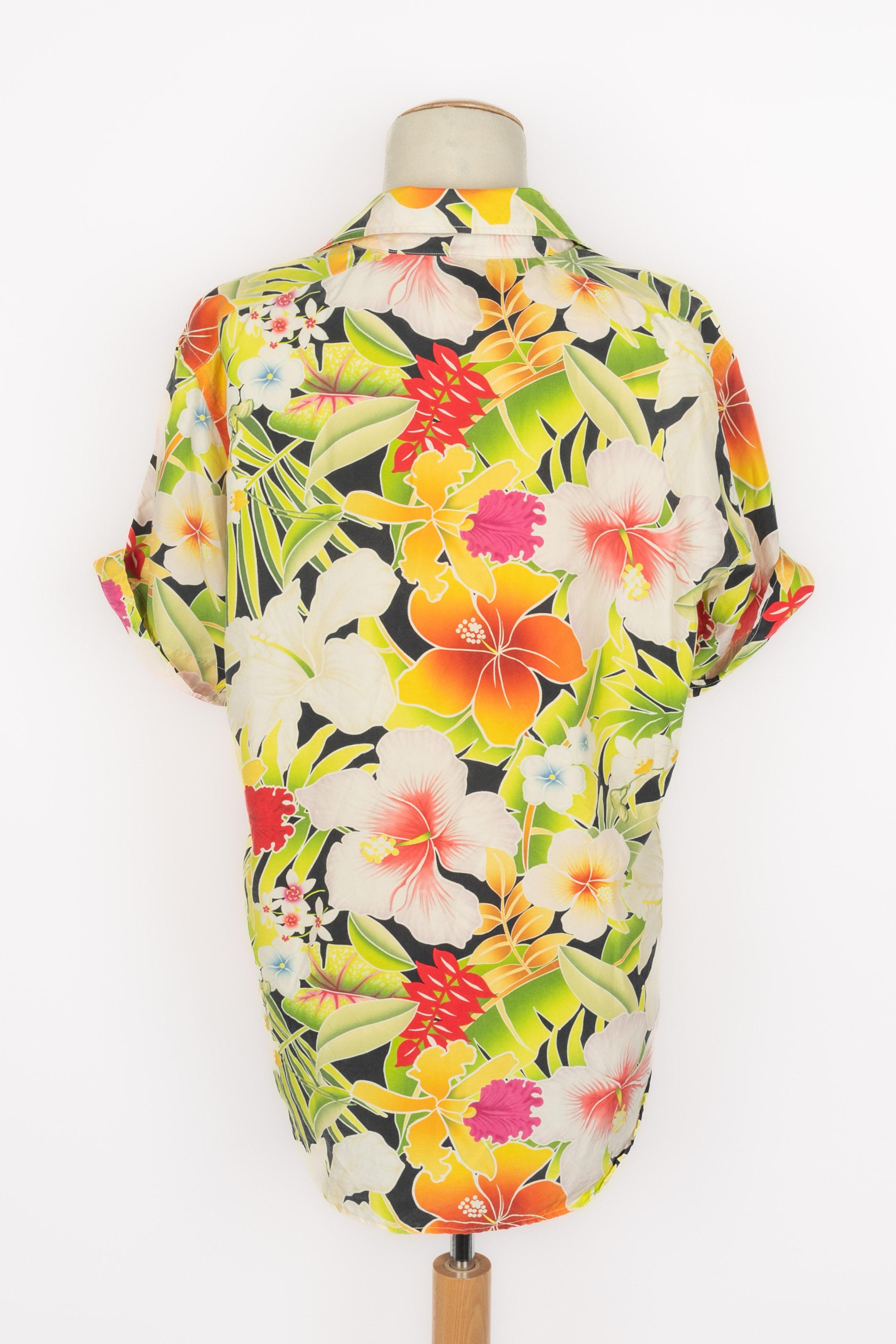Leonard men cotton shirt In Excellent Condition For Sale In SAINT-OUEN-SUR-SEINE, FR