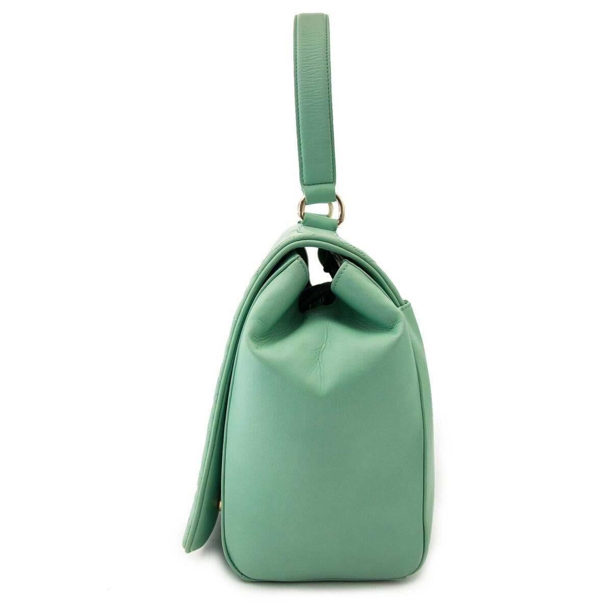 mint green handbag