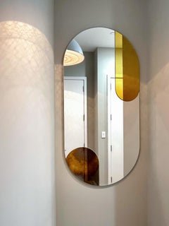 Leonard Mirror with Black and Gold Hand-Crafted Wall Mirror