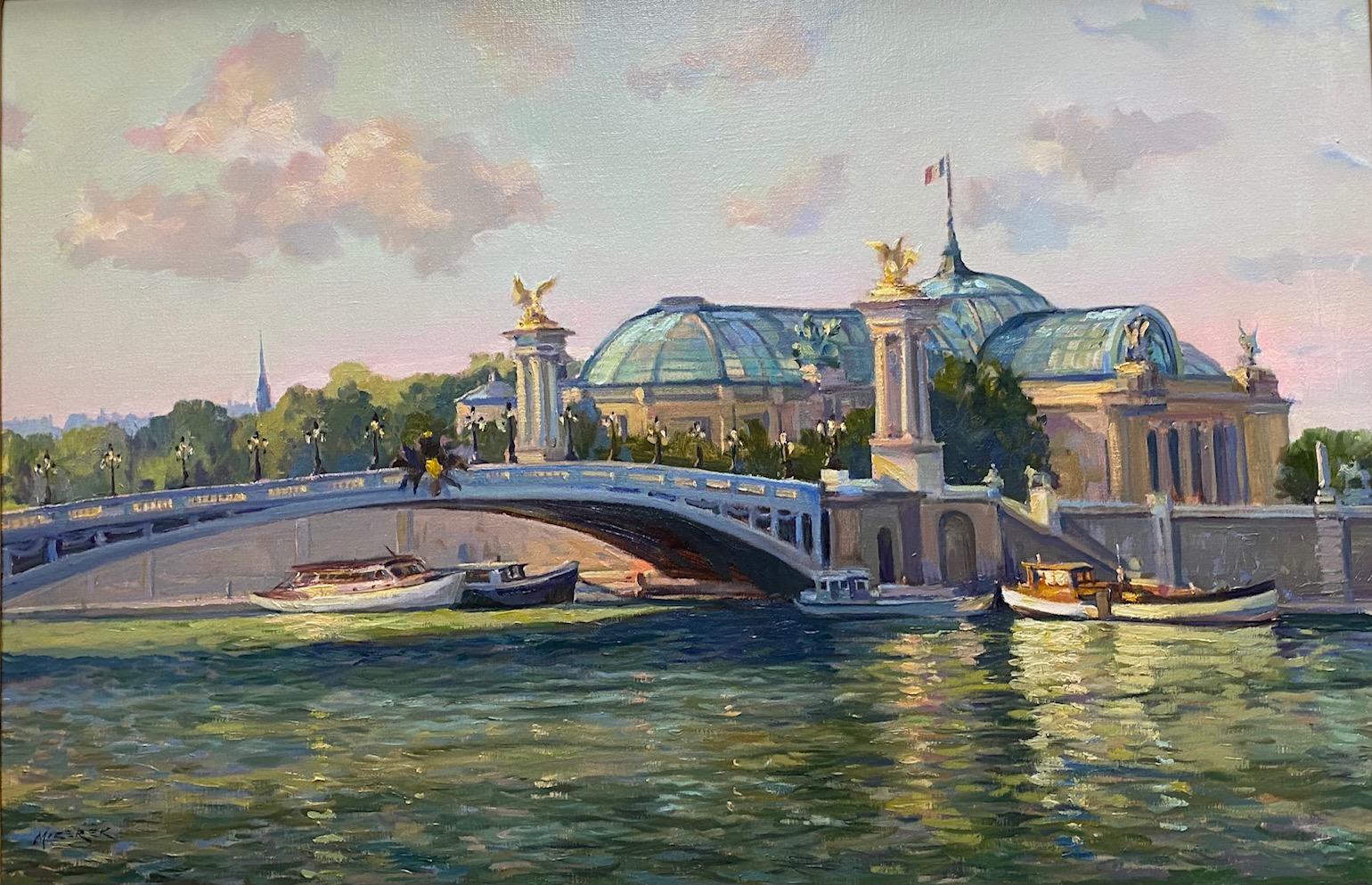 Grand Palais, Paris, 24 x 36 original French impressionist landscape For Sale 1