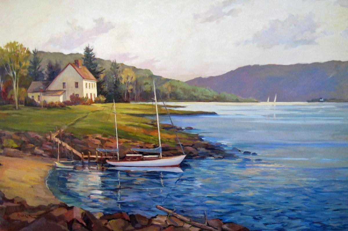 Leonard Mizerek Landscape Painting - Hidden Cove