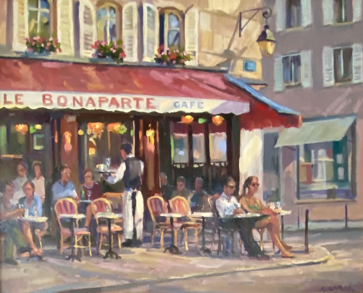 Le Bonaparte, original French impressionist landscape - Painting by Leonard Mizerek