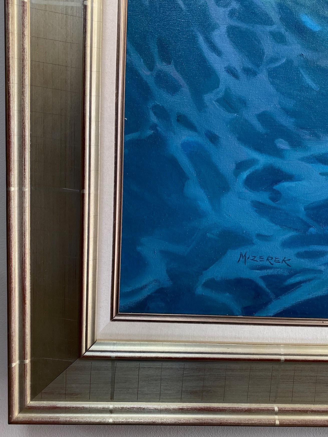 Sparkling Waters, original 48x36 impressionist marine landscape For Sale 2