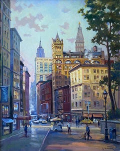 Union Square West, 30x24 original impressionist NYC landscape