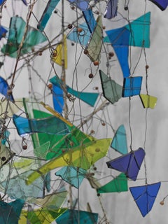 Leonard Nelson Hanging Glass Wall Sculpture