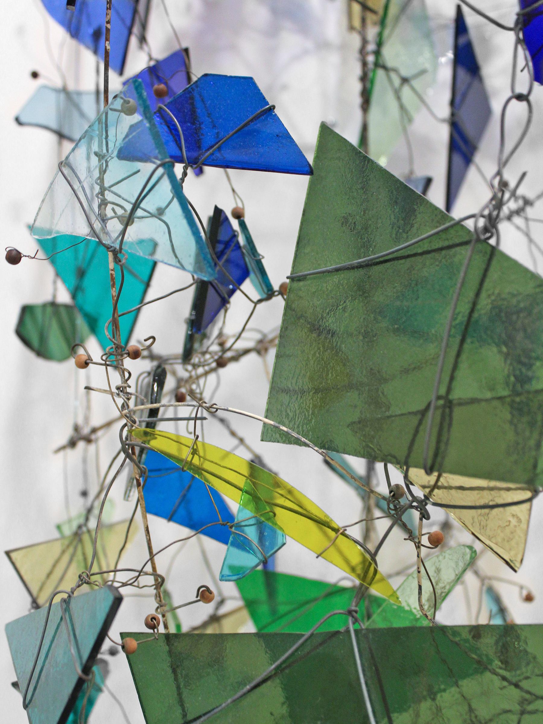 Leonard Nelson Hanging Glass Wall Sculpture In Good Condition For Sale In New York, NY