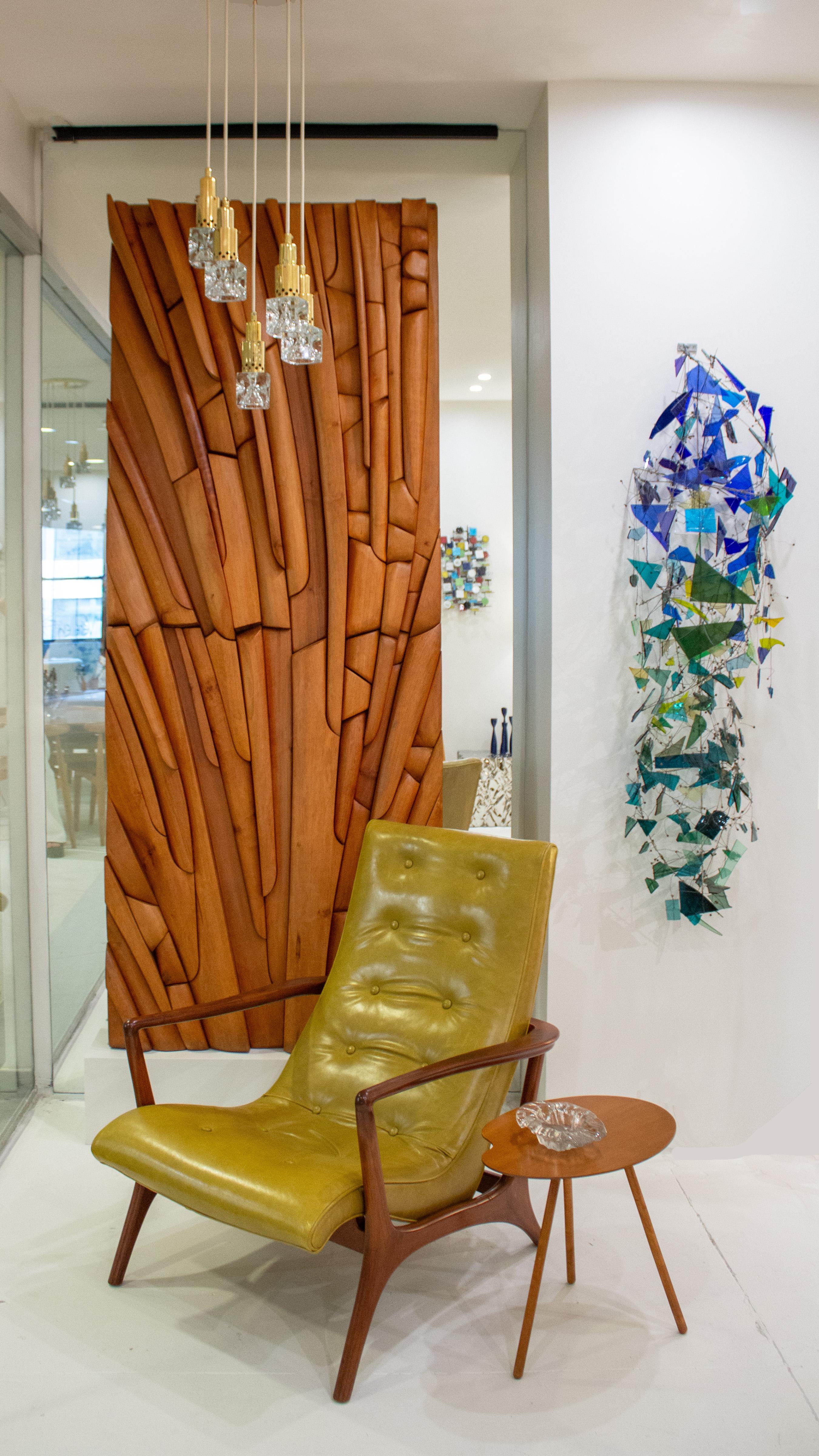 Metal Leonard Nelson Hanging Glass Wall Sculpture For Sale