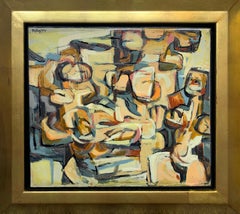 Figurative Abstraktion #2, Amerikanischer Modernismus, Öl auf Leinwand, 1953