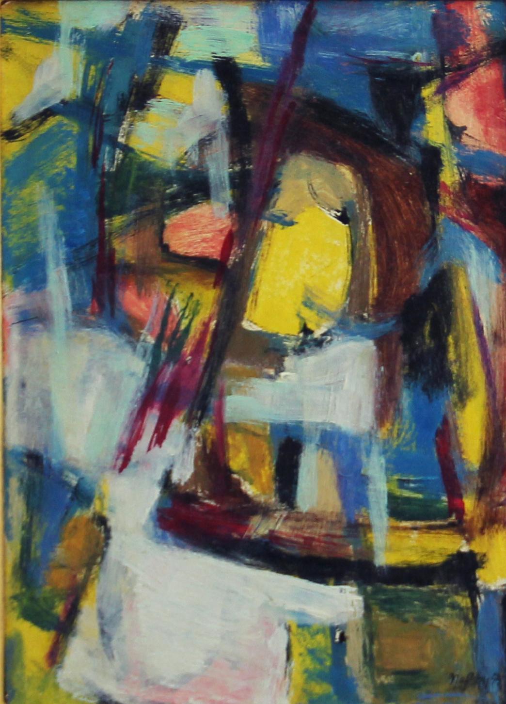 Leonard Nelson (1912 - 1993), Abstract # 40, 1955, Oil on Board For Sale 1