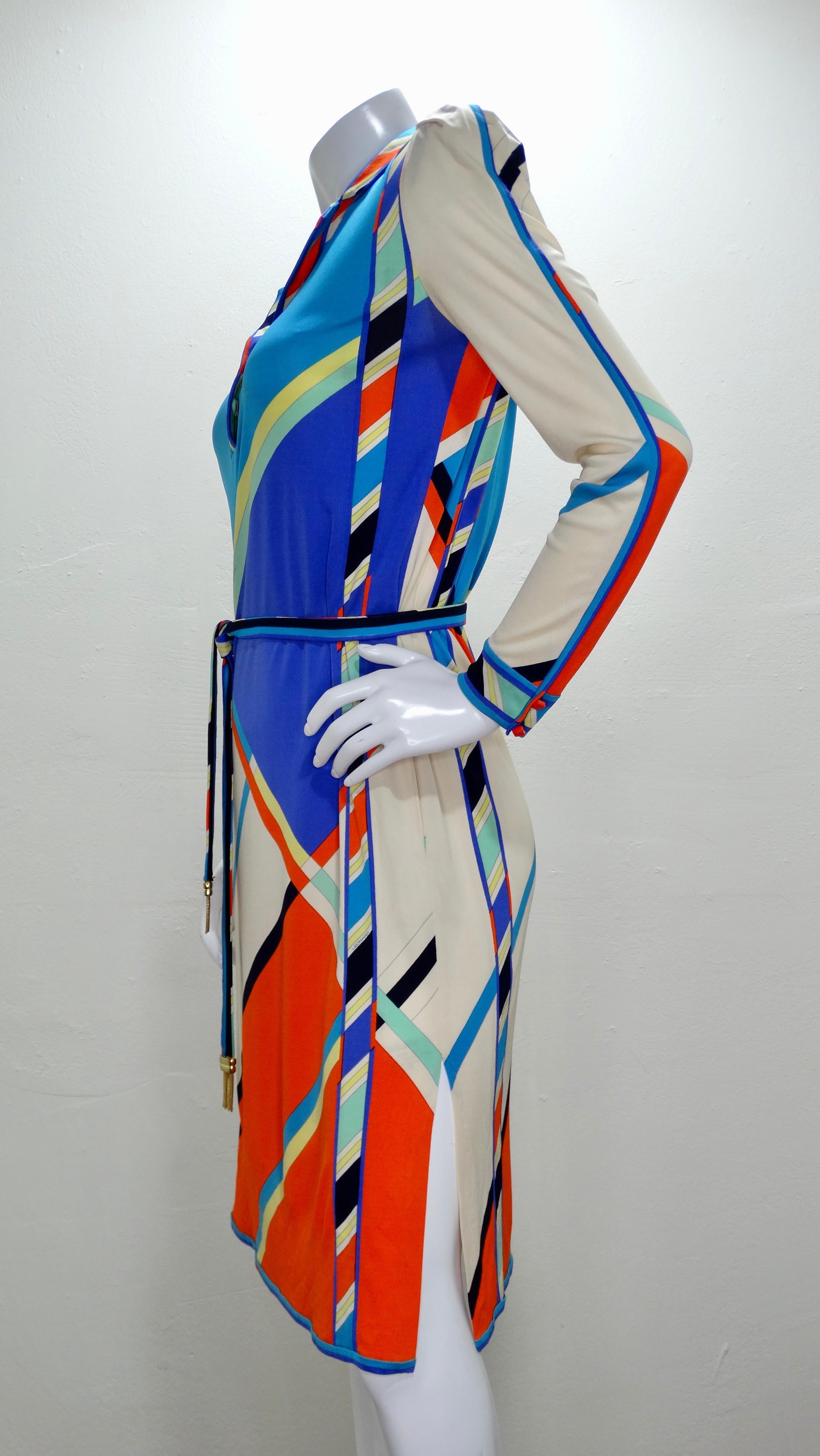 Leonard Paris 1970s Printed Silk Jersey Dress  3