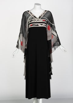 Leonard Paris Angel Sleeve Caftan Dress, 1970s