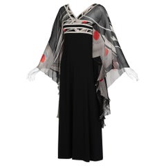 Leonard Paris Angel Sleeve Caftan Dress, 1970s