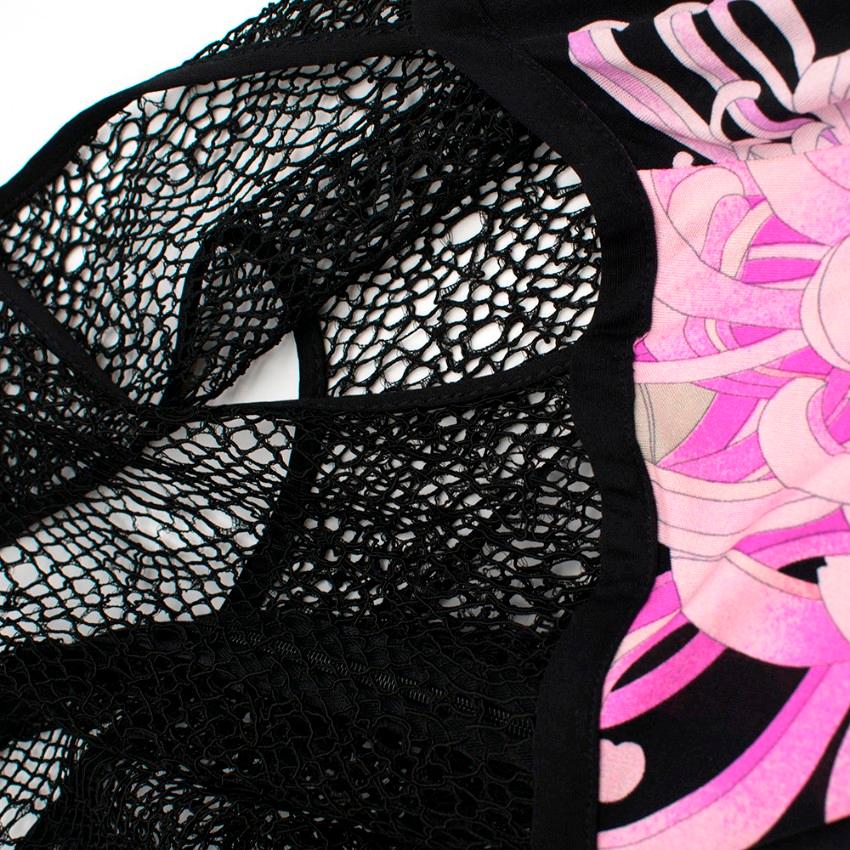 Women's Leonard Paris Black Lace Detailed Sleeveless Gown - Size US 8 For Sale