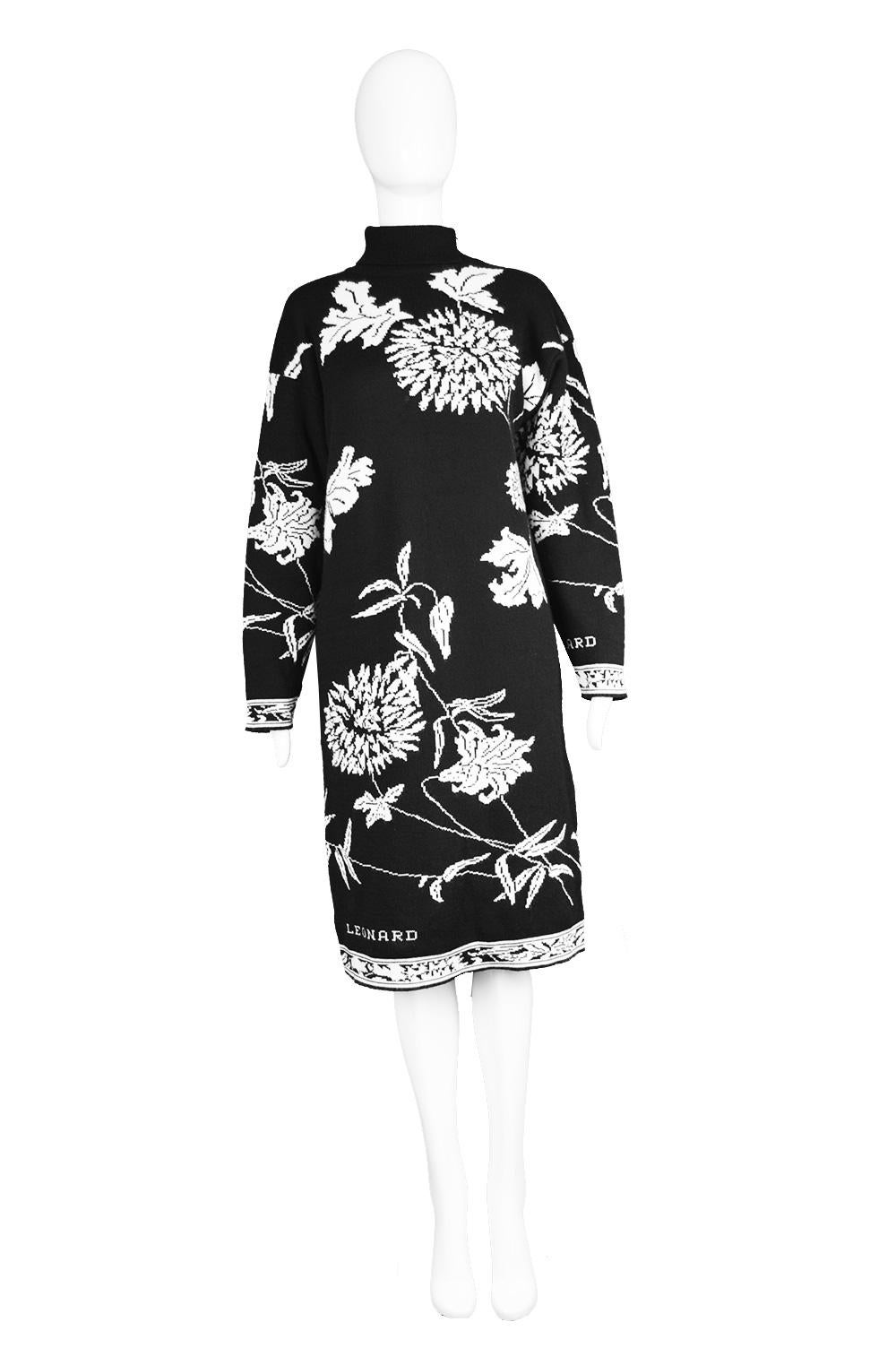 Leonard Paris Monochrome Vintage Wool Blend Knitted Jumper Dress, 1980s

Please Click 'Continue Reading' below for full description and size. 

Size: best fits women's Medium to Large. Please check measurements. 
Bust - Stretches from 40 /