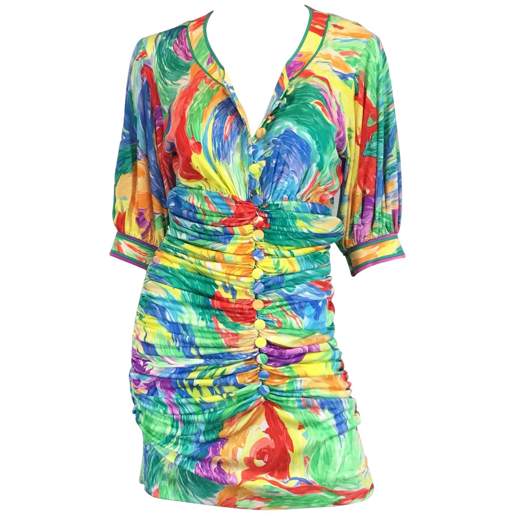 Leonard Paris Firework Print Dress For Sale