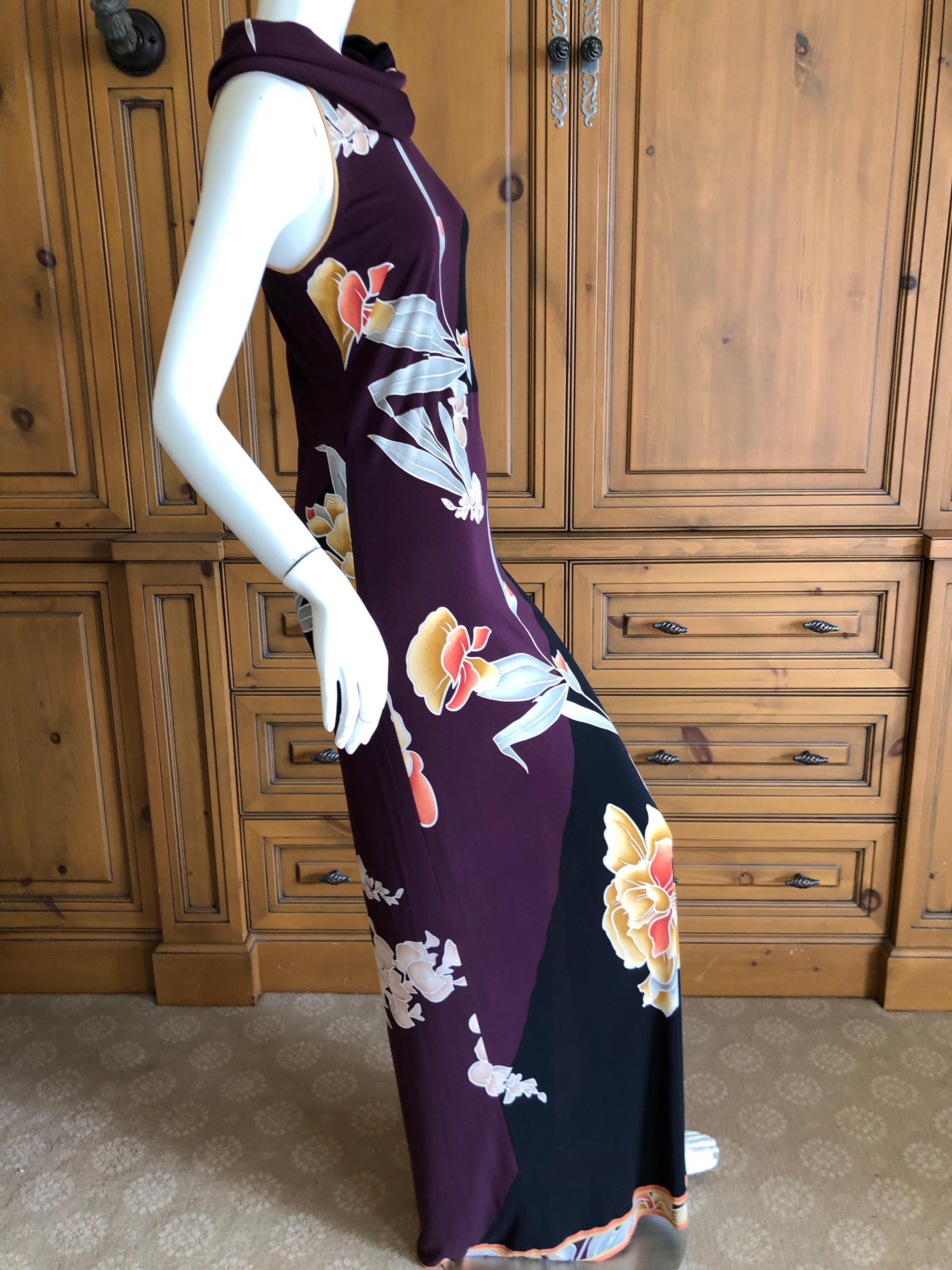 Leonard Paris for Bergdorf Goodman Vintage Silk Jersey Dress New with Tags In Excellent Condition For Sale In Cloverdale, CA