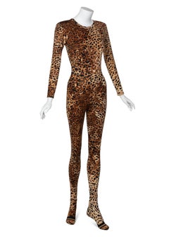Leonard Paris Laufsteg- Catsuit mit Leopardenmuster, 1990er Jahre