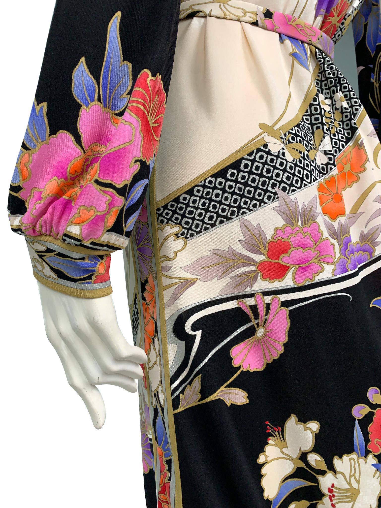 Leonard Paris printed dress in 100% mikado silk jersey. 5