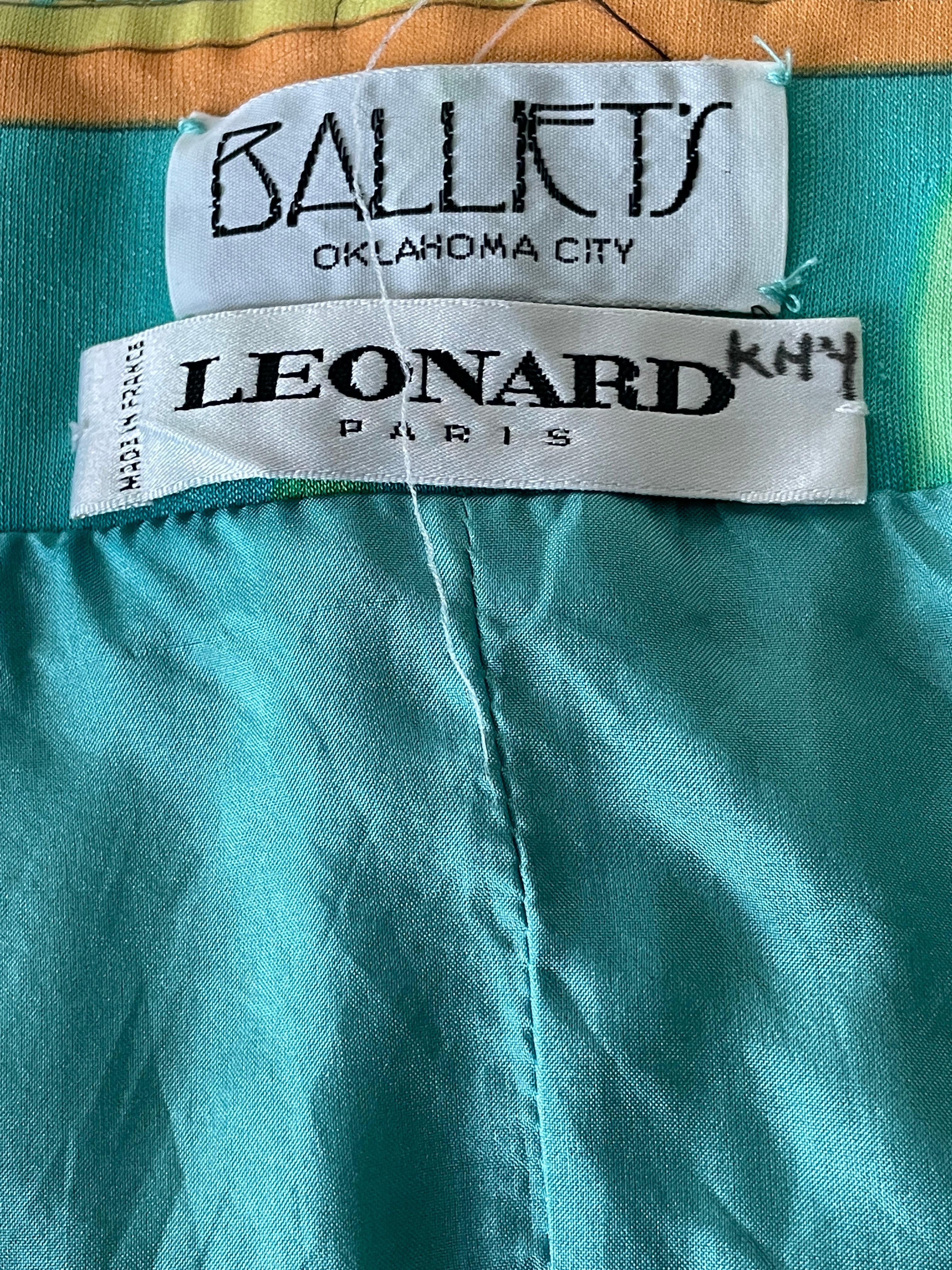 Leonard Paris Vintage Floral Wrap Style Shirred Silk Strapless Cocktail Dress For Sale 6