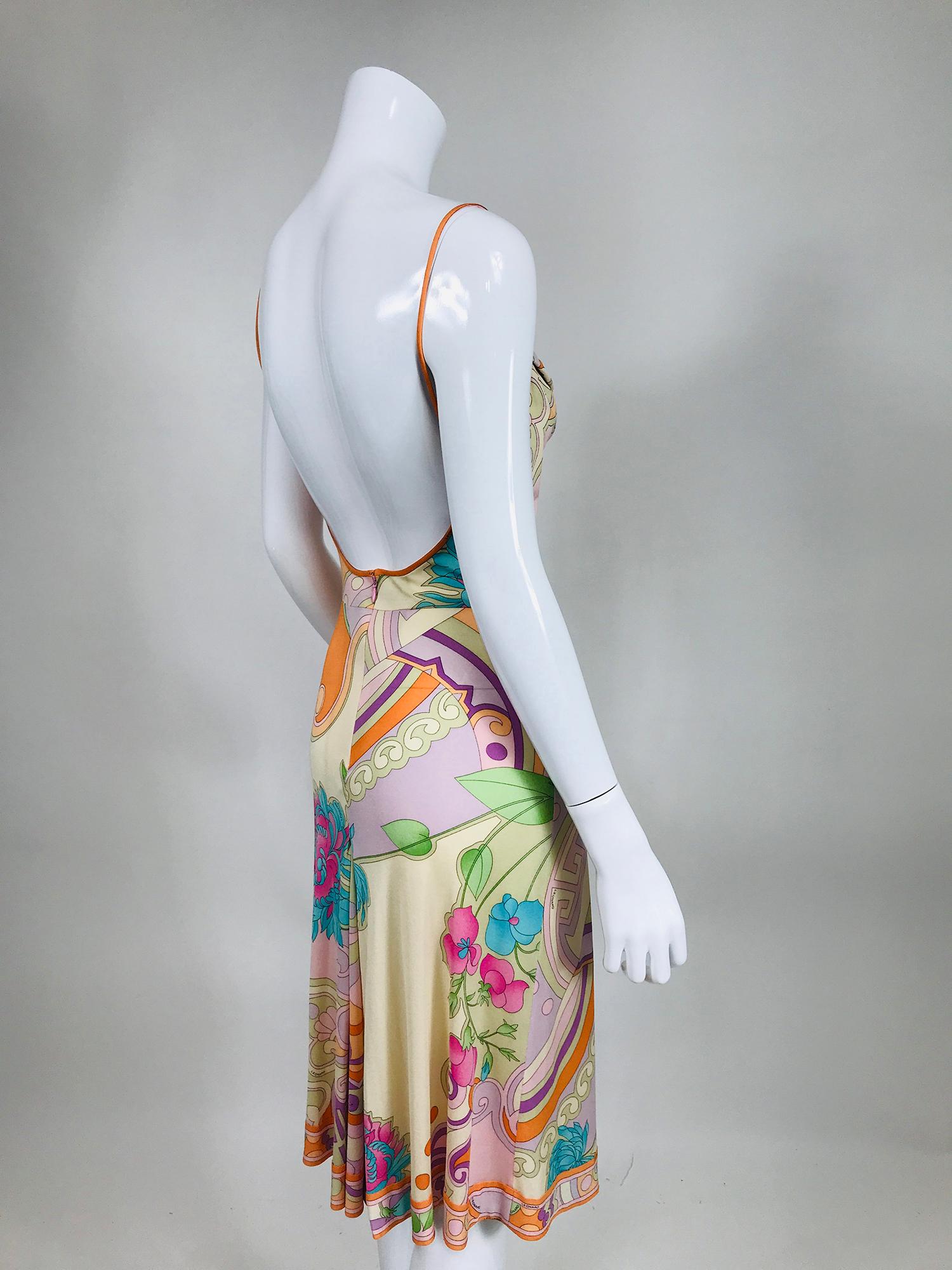 Women's Leonard Paris Silk Jersey Draped Bodice Slip Dress