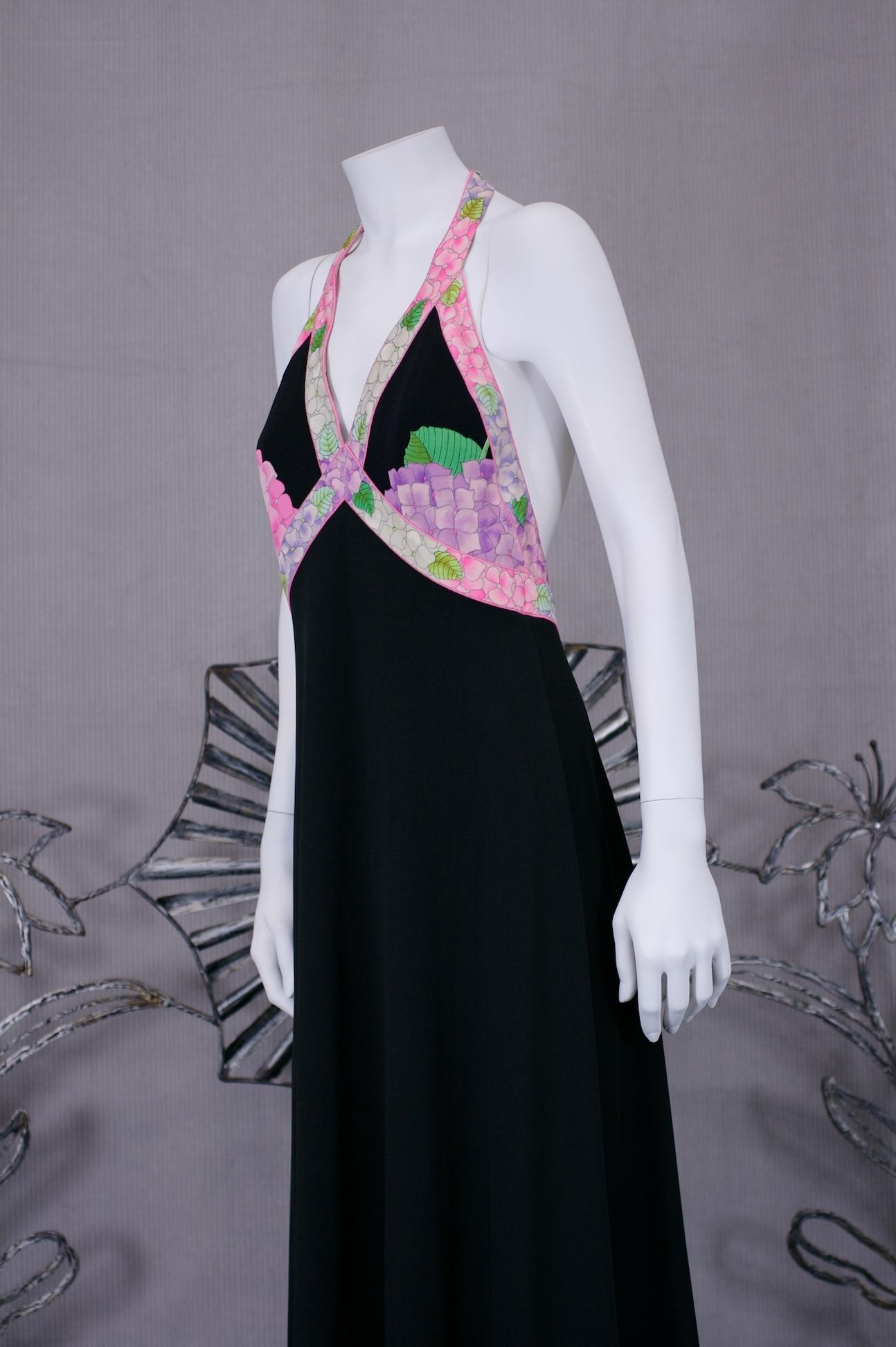 Vestido sin mangas de punto de seda Leonard of Paris en Bueno estado para la venta en New York, NY
