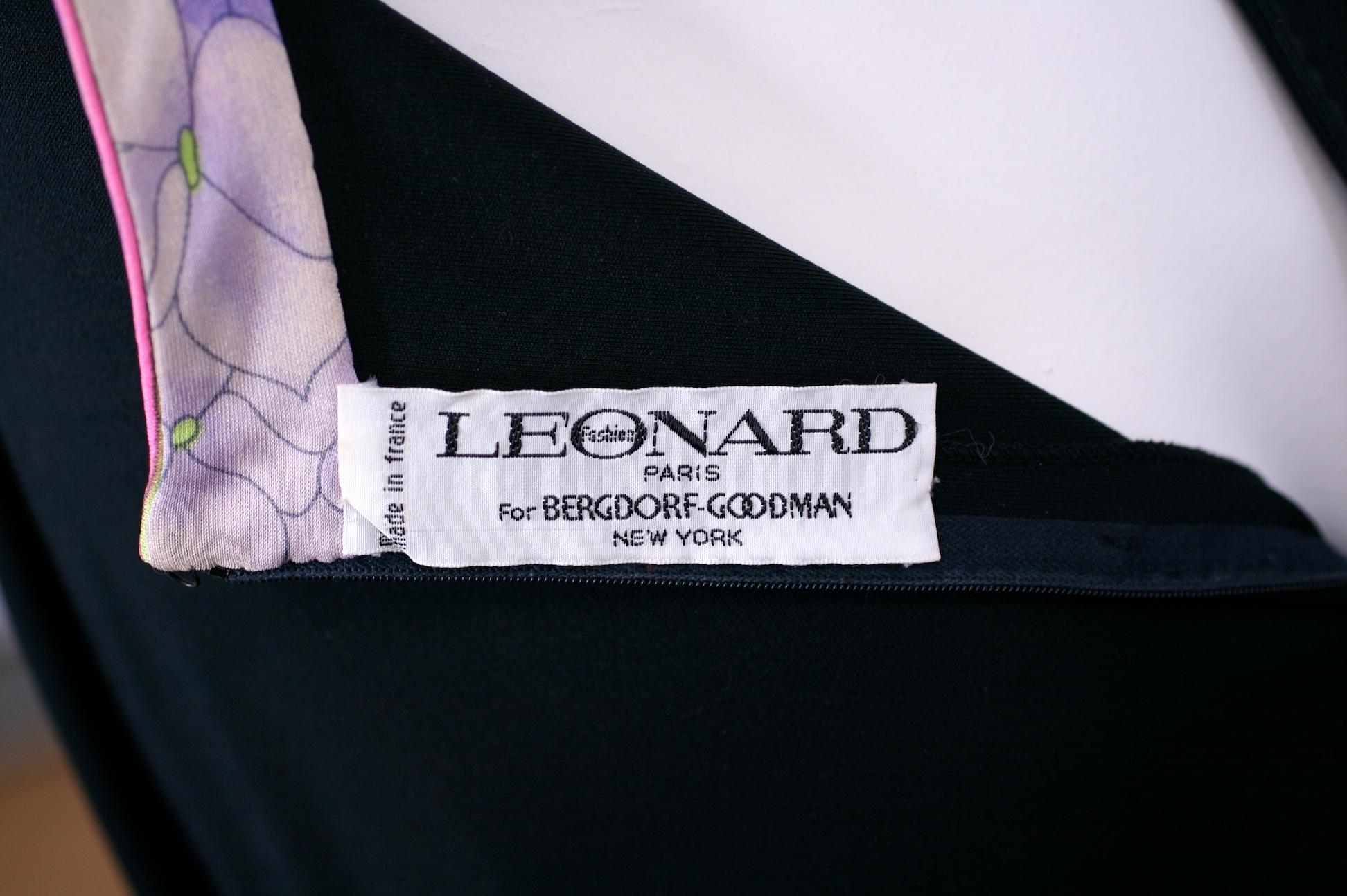 Leonard Paris Silk Jersey Halter Dress For Sale 3