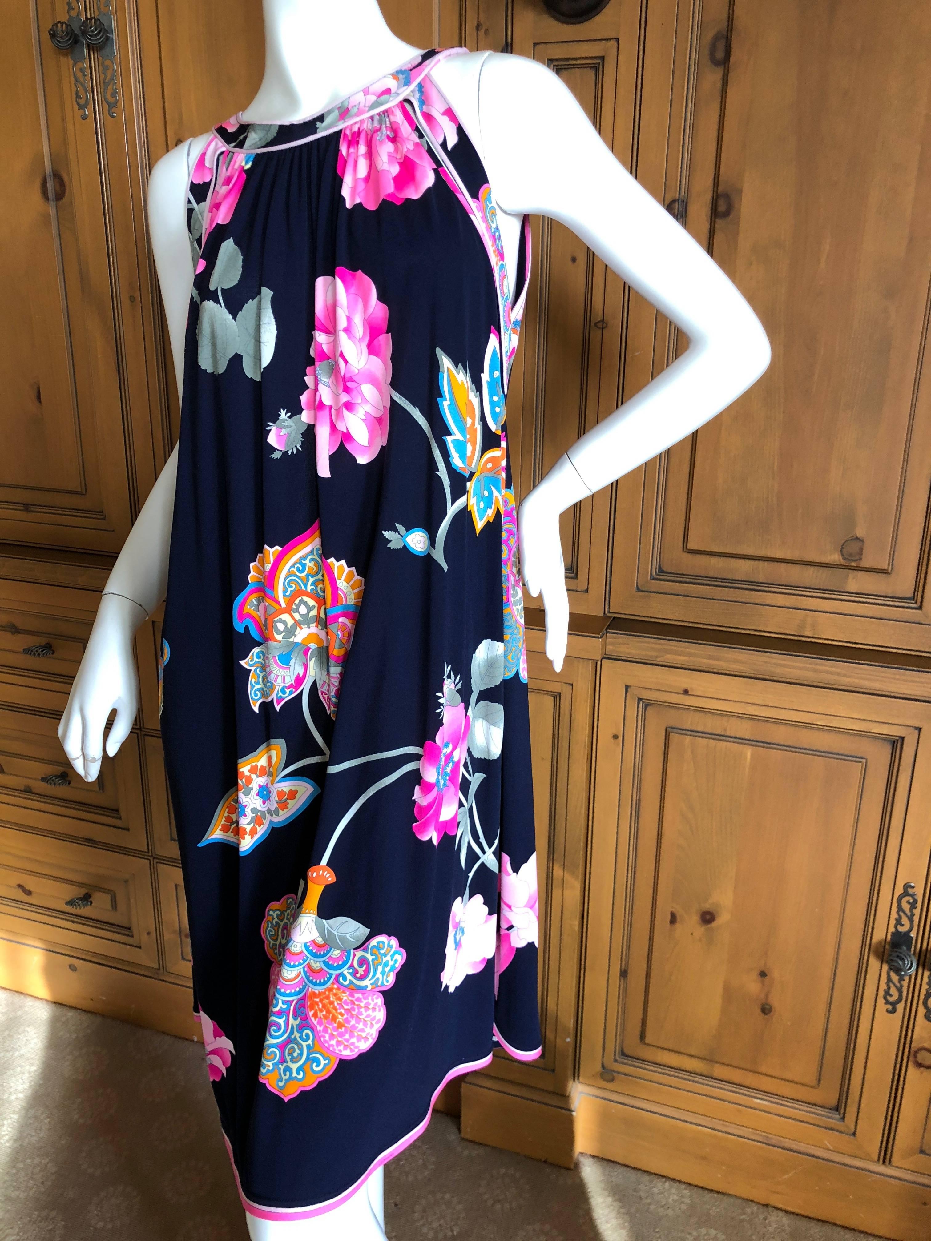 Leonard Paris Silk Jersey Sultan Print Maternity Dress
I mention it would be an excellent Maternity dress based on the measurements, 
they are very generous.
 New with Tags
Leonard Paris was a contemporary of Pucci, both houses creating brilliant