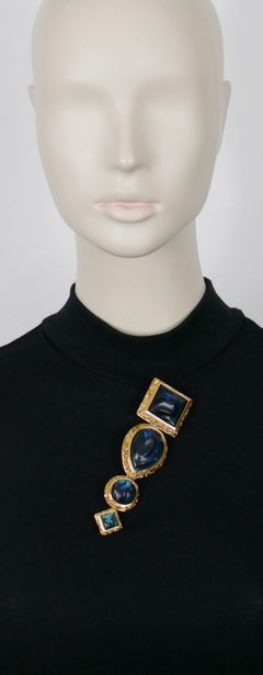 LEONARD Paris Broche vintage masivo en tono dorado