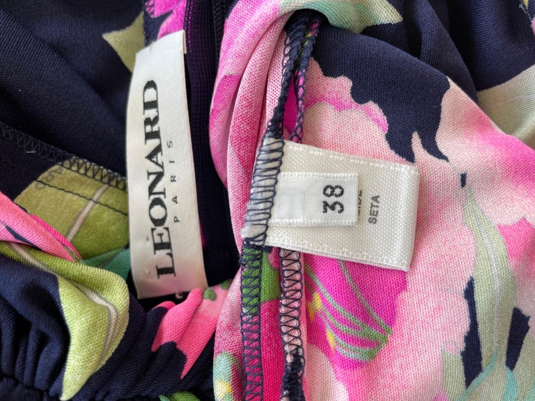 LEONARD Wool silk Floral ensemble knit 0387717 0387718 beige 42