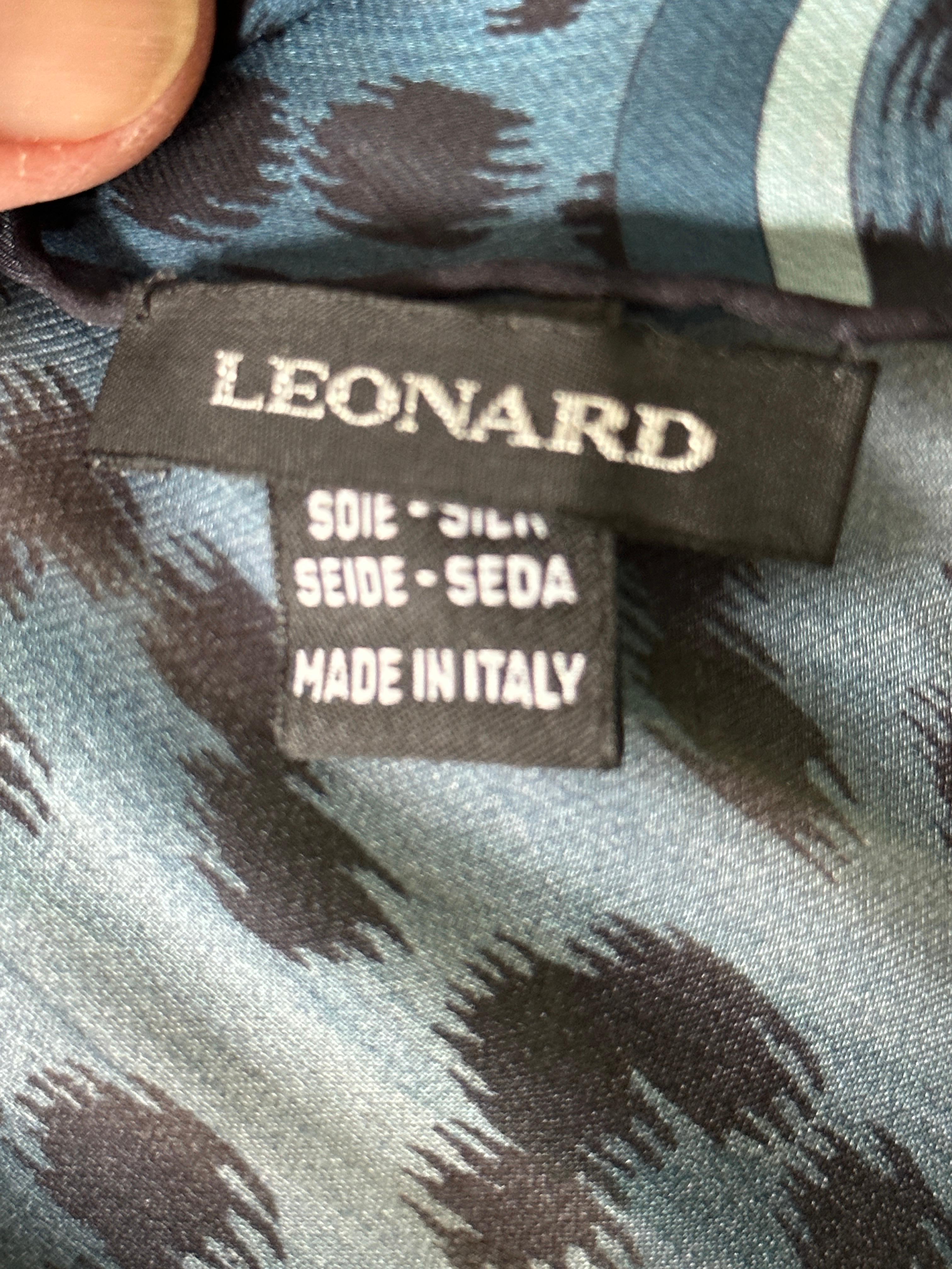 Leonard Paris Vintage Silk Leopard Print Evening Dress with Matching Shawl sz 48 For Sale 10