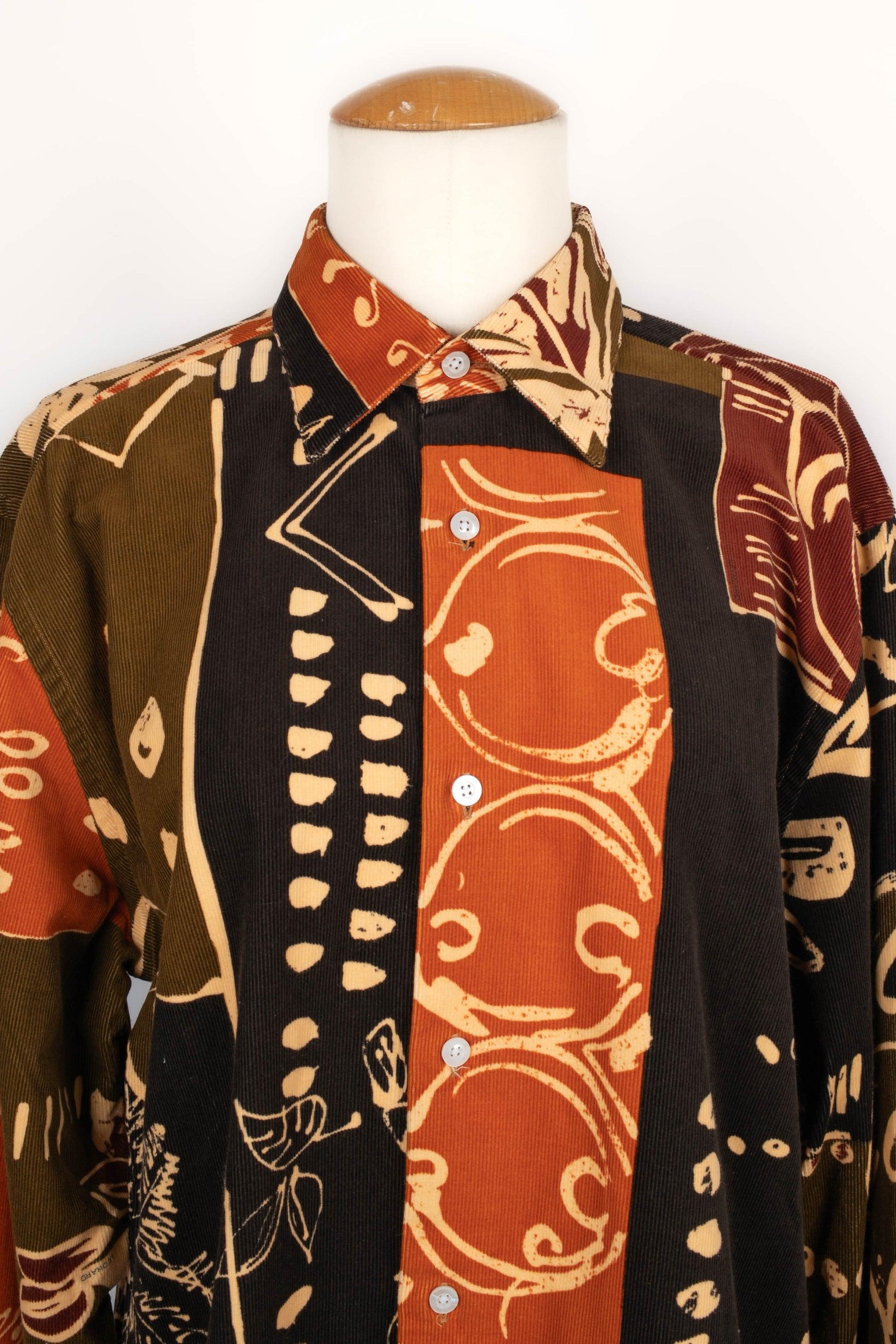 Men's Leonard Patterned Cotton Men Shirt For Sale