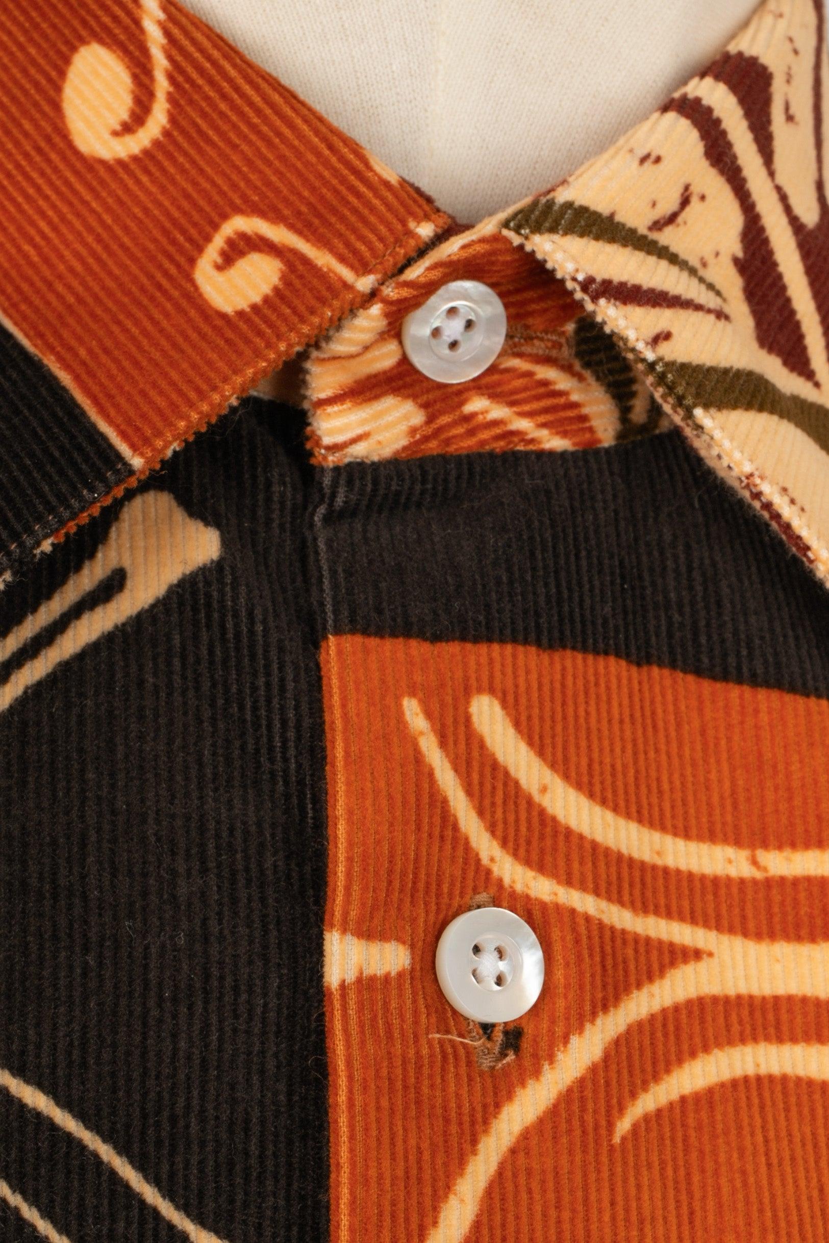 Leonard Patterned Cotton Men Shirt For Sale 3
