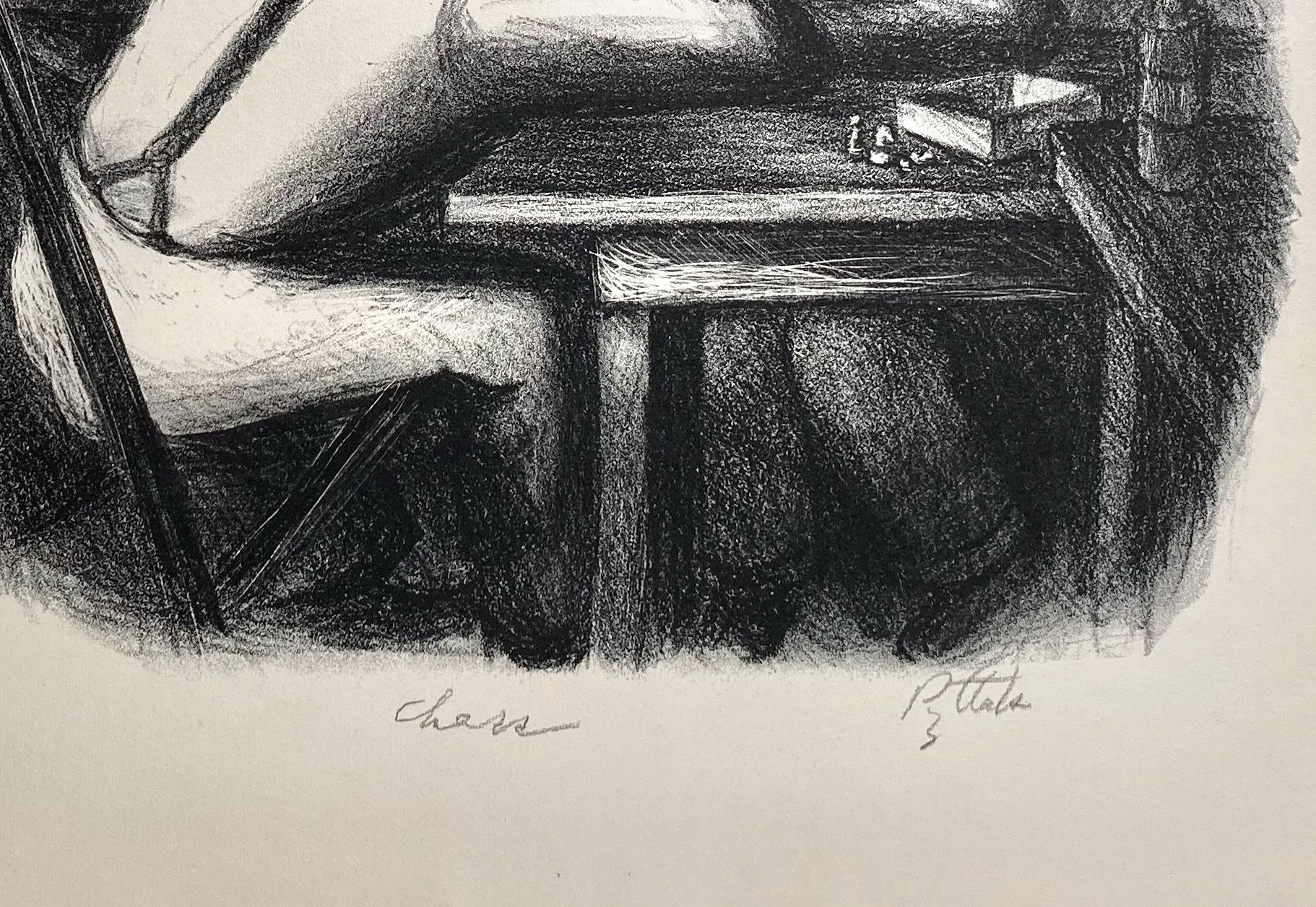 Leonard Pytlak, Échecs, lithographie du milieu du siècle dernier en vente 3