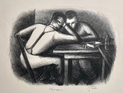 Leonard Pytlak, Chess, mid-century lithograph