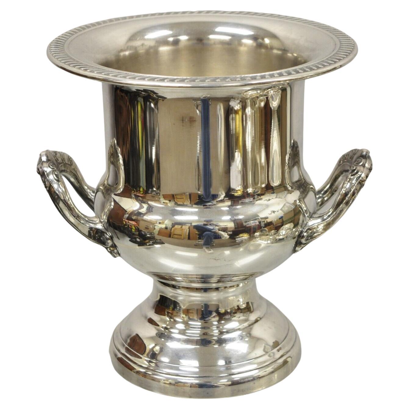 Leonard Regency Style Silver Plated Trophy Cup Champagne Chiller Ice Bucket