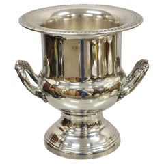 Retro Leonard Regency Style Silver Plated Trophy Cup Champagne Chiller Ice Bucket