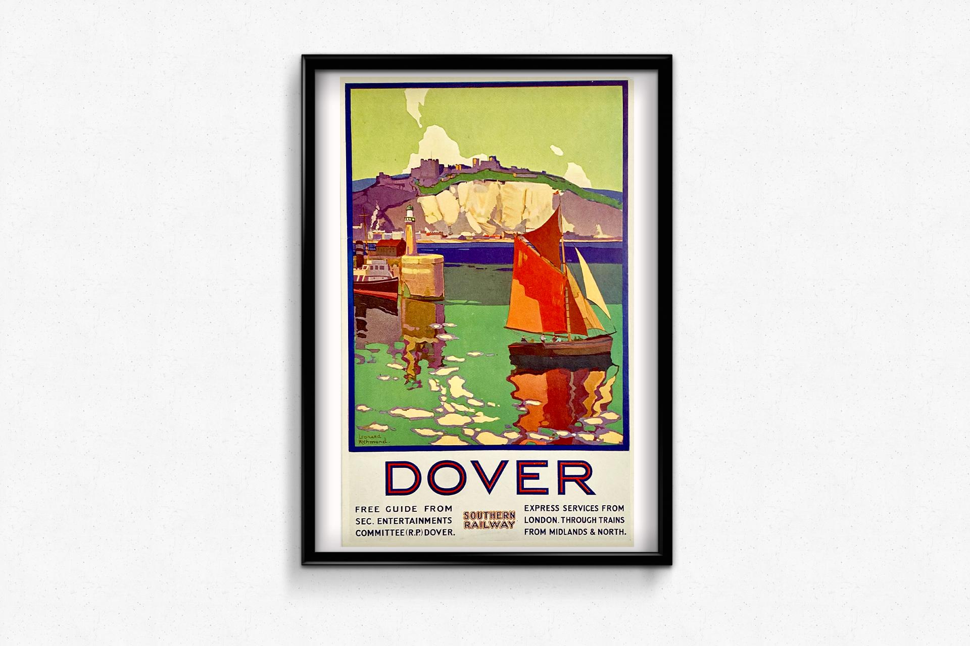Affiche originale de Leonard Richmond - Dover Southern Railway datant d'environ 1925 en vente 1